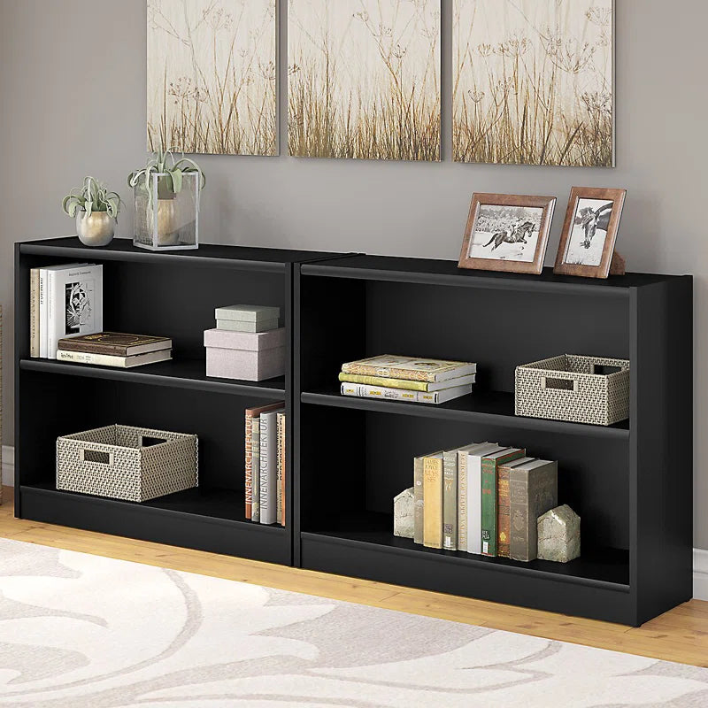 Donyo Small 2 Shelf Bookcase - Set of 2, Storage Bookshelves for Home Office and Living Room