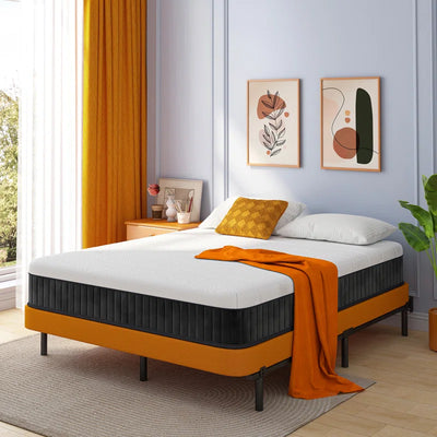 Innerspring Mattress Medium Hybrid Mattress in a Box with Certipur-Us Certified Pocket Spring, Pressure Relief, and Motion Isolation
