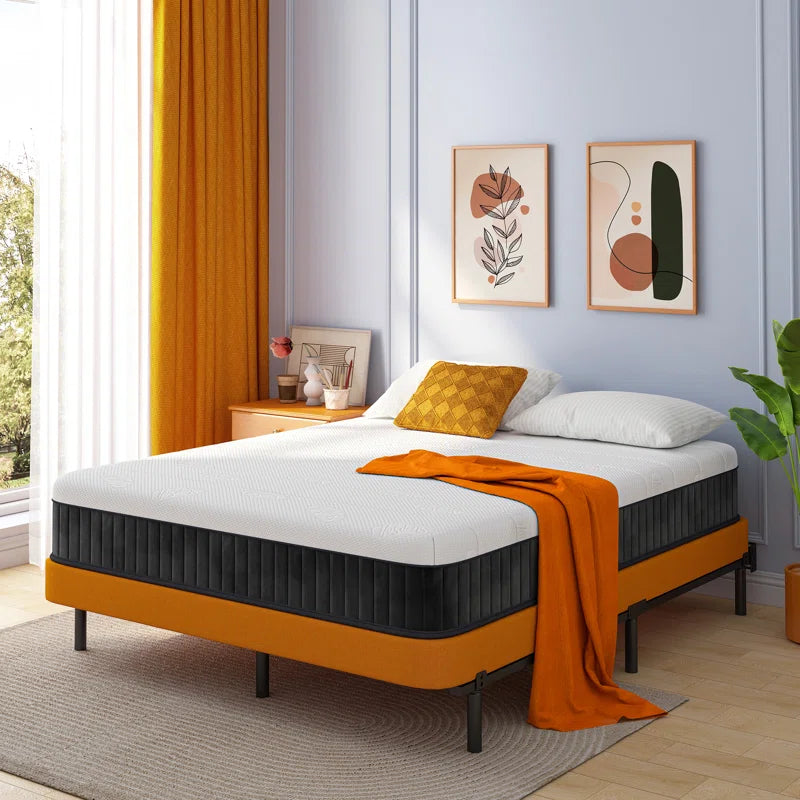 Innerspring Mattress Medium Hybrid Mattress in a Box with Certipur-Us Certified Pocket Spring, Pressure Relief, and Motion Isolation