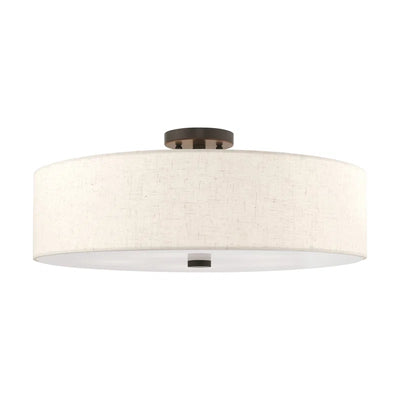 Flaire Fabric Semi Flush Mount