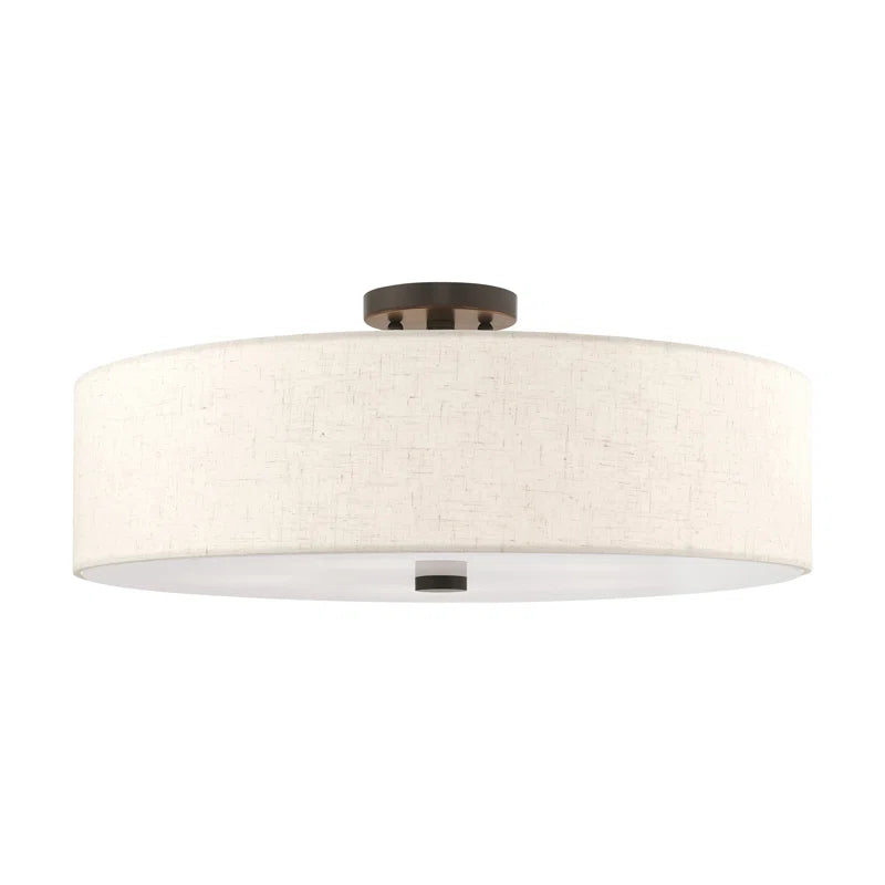 Flaire Fabric Semi Flush Mount
