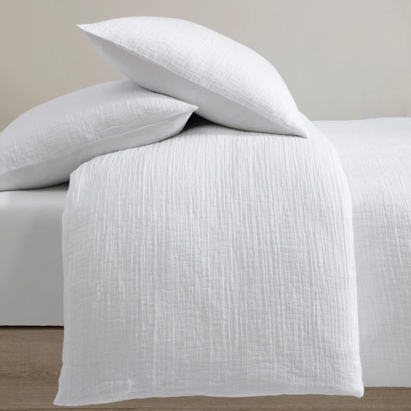 Washed Texture Solid Cotton Duvet Cover Set