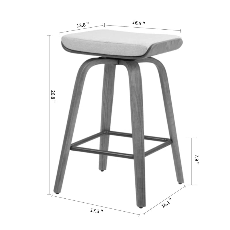 Magdiel Swivel Upholstered Counter Stool