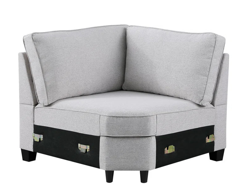 Kettner 136.35" Wide Reversible Modular Corner Sectional with Ottoman