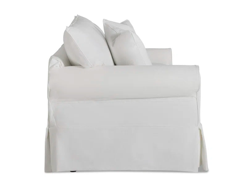 Amari 84" Rolled Arm Slipcovered Sleeper Sofa with Reversible Cushions