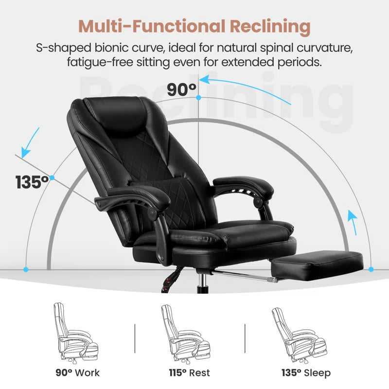 Azteca Ergonomic Executive Chair with Footrest