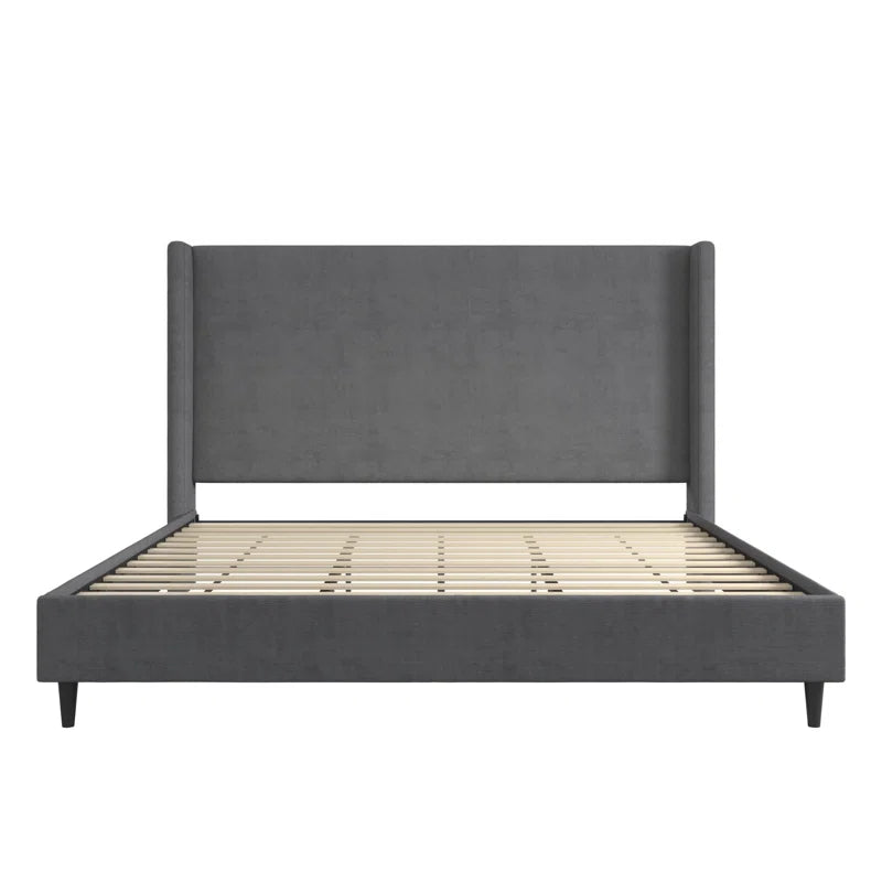 Birzer King Upholstered Wingback Bed