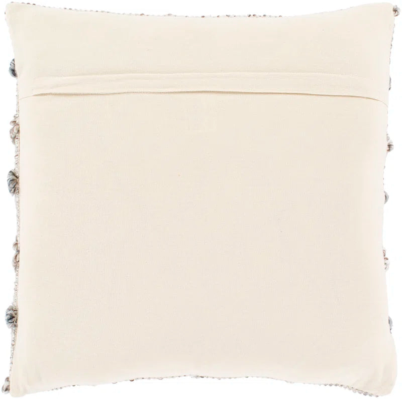 Anders Embroidered Cotton Blend Reversible Throw Pillow