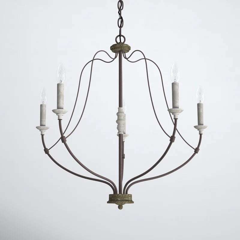 Shoshanna 5 - Light Dimmable Classic / Traditional Chandelier