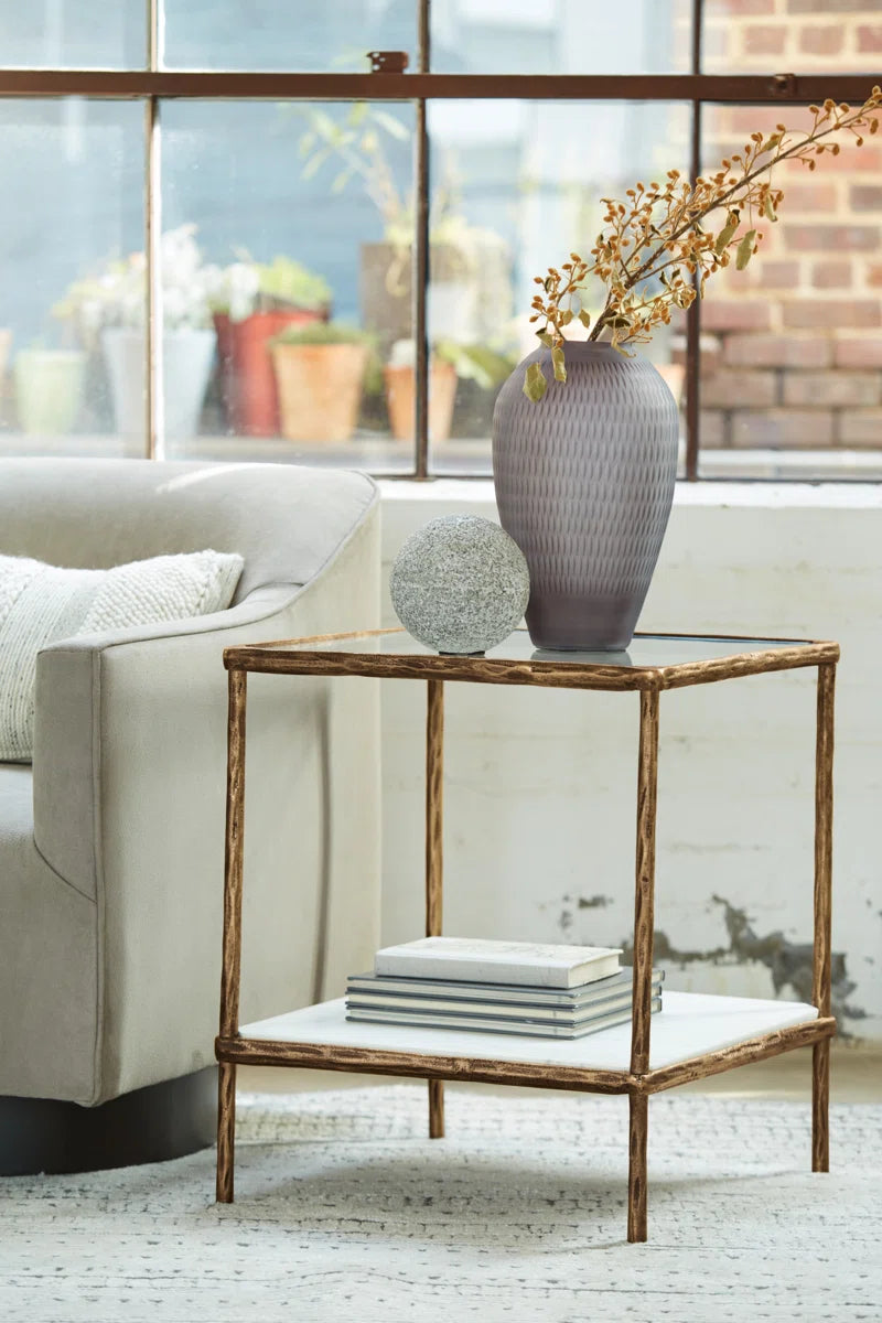 Glass Top End Table