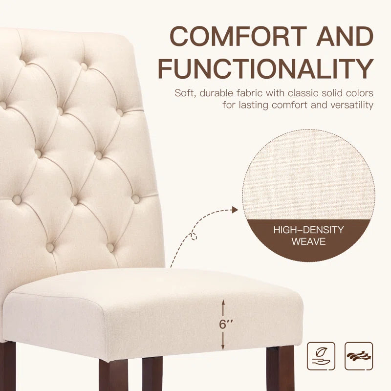 Artemisia Tufted Upholstered Wooden Dining Chairs