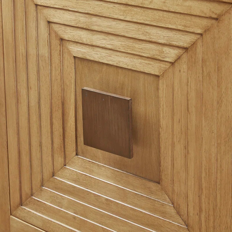 Paige 47.5" Geometric 2-Door Wood Storage Cabinet with Adjustable Shelves
