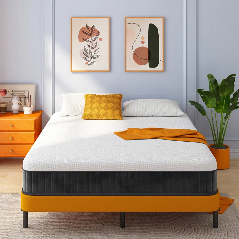 Innerspring Mattress Medium Hybrid Mattress in a Box with Certipur-Us Certified Pocket Spring, Pressure Relief, and Motion Isolation