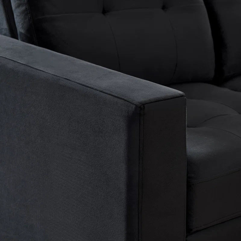 U-Shaped Sleeper Sectional Tufted Sofa Bed with Storage Chaise