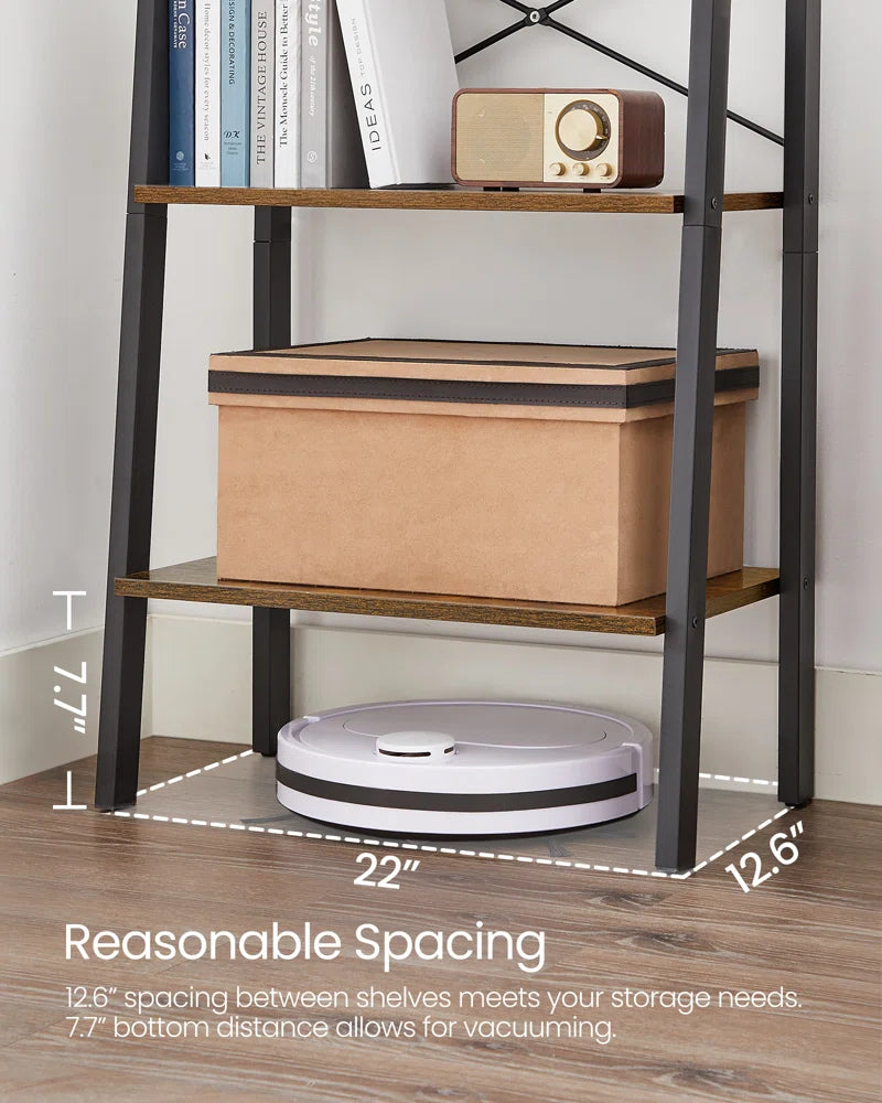 Jabari 67.7" H X 22" W Metal Ladder Bookcase