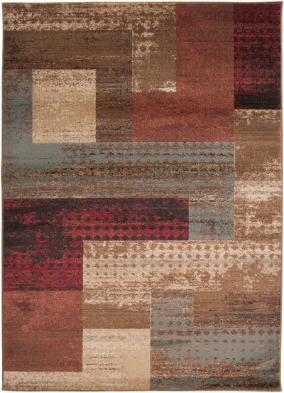 Fegan Geometric Brown Area Rug