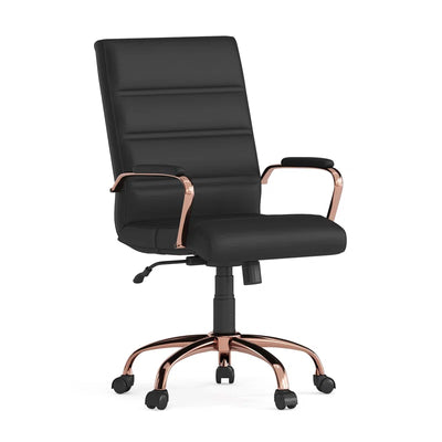 Whitney Ergonomic Upholstered Mid-Back Swivel Office Chair
