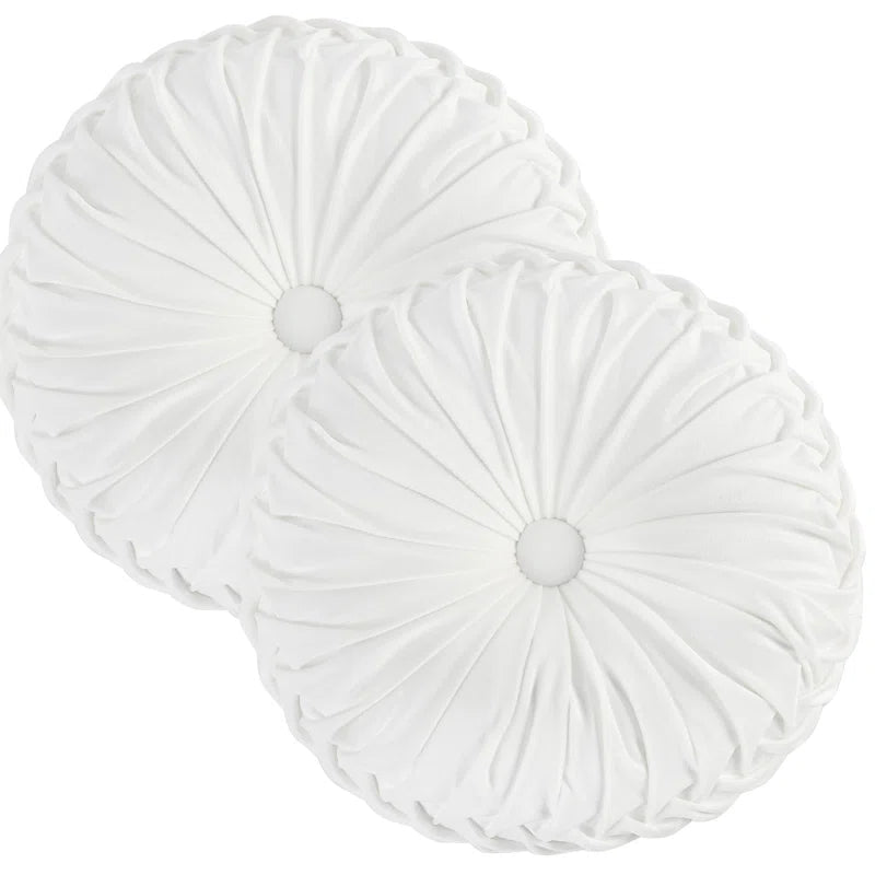 Echo Buttons Velvet Reversible Throw Pillow