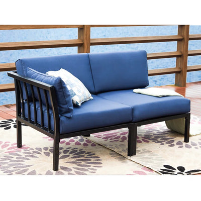 Owens 55'' Powder Coated Steel Outdoor Loveseat