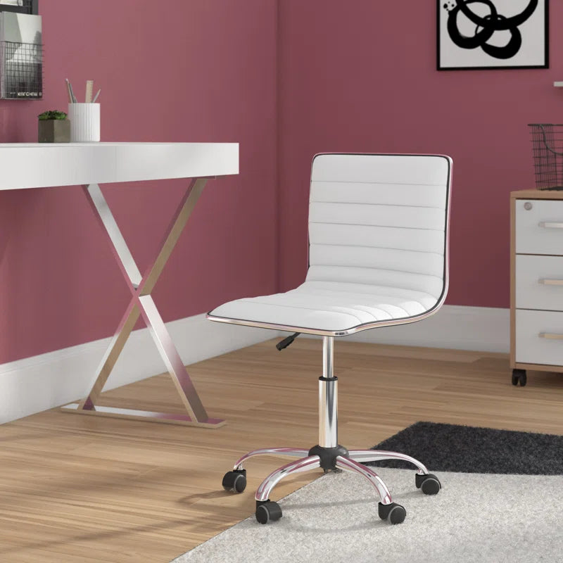 Kaycee Faux Leather Mid Back Swivel Computer Task Desk Chair