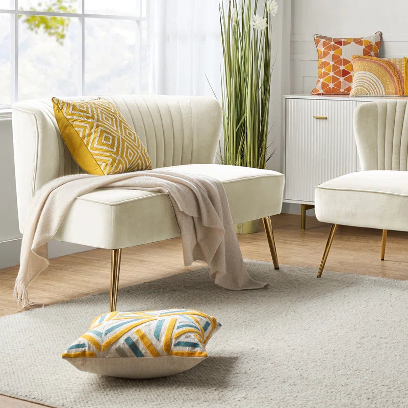 Euclid 47" Velvet 2-Seat Armless Loveseat