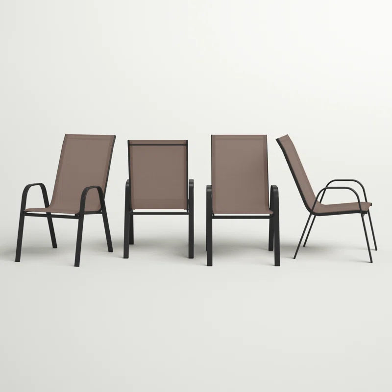 Artu Stackable Flex Comfort Sling Outdoor Patio Chairs by Flash Furniture