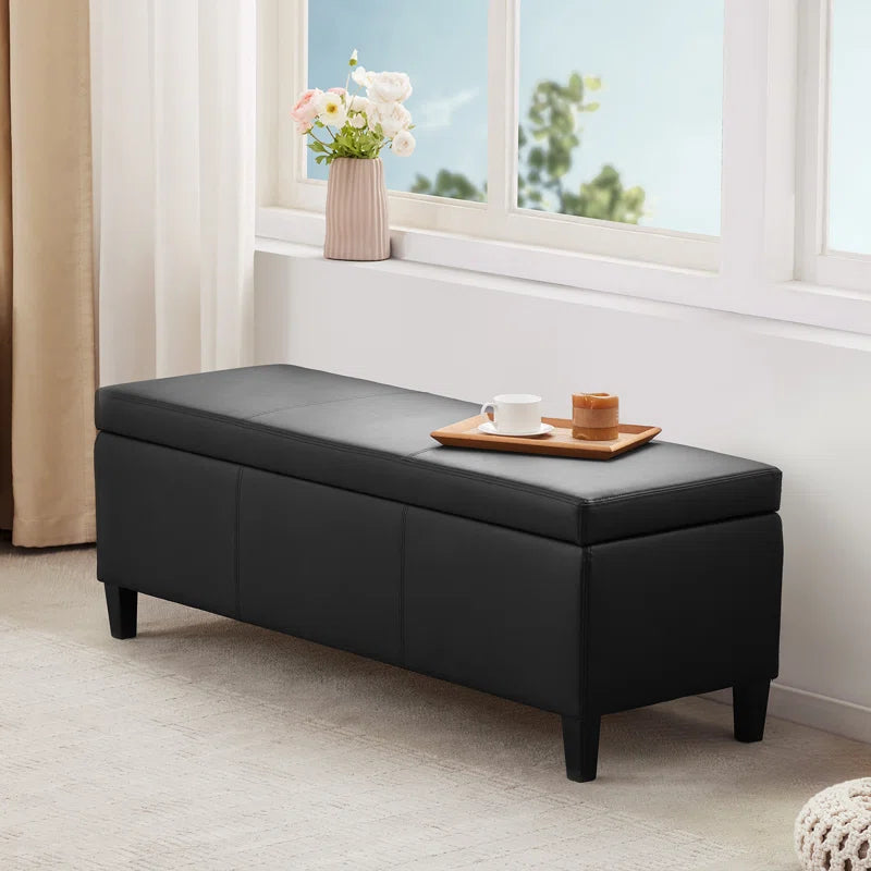 Asdrubale Faux Leather Upholstered Storage Bench