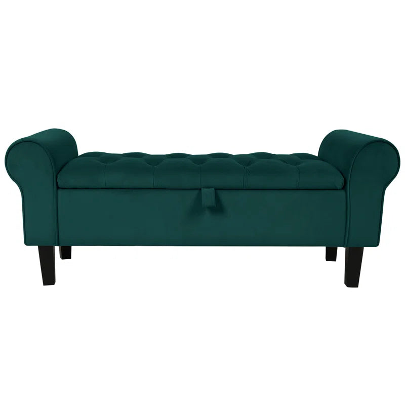 Jillia Velvet Upholstered Storage Bench