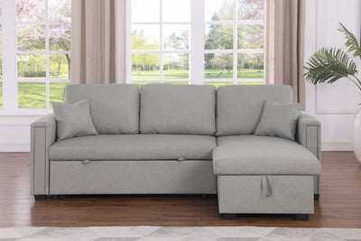 Dishaan Convertible Sleeper Sofa with Reversible Chaise