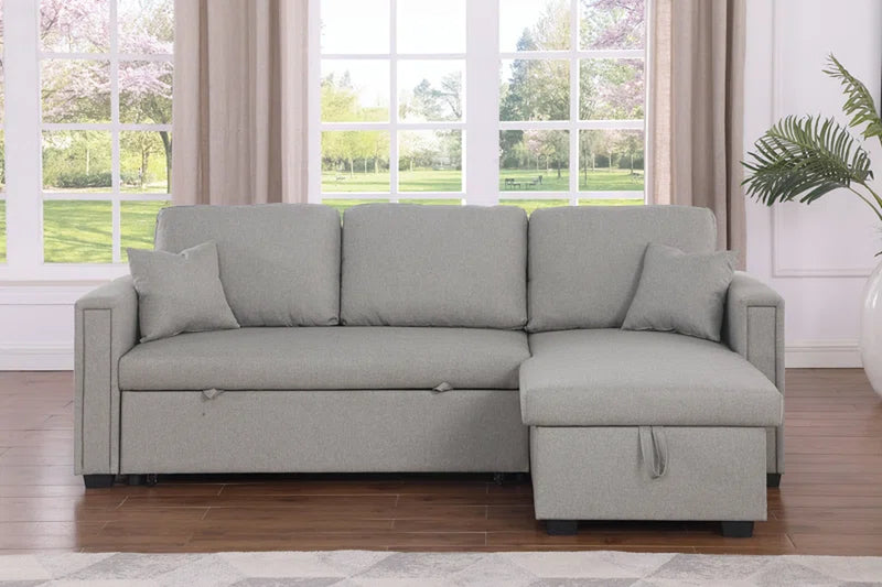 Dishaan Convertible Sleeper Sofa with Reversible Chaise