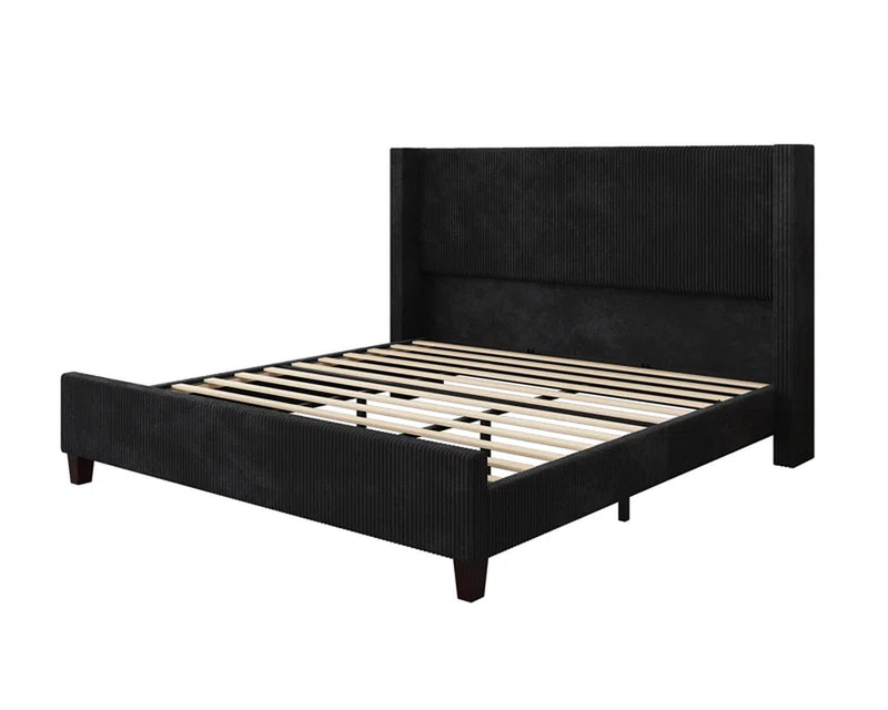 Wauseon Corduroy Upholstered Bed