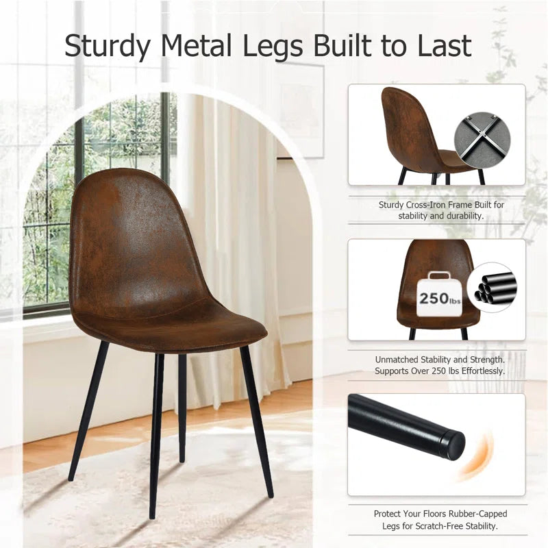 Minehead Upholstered Side Dining Chair for Living Room Kitchen Dining Room