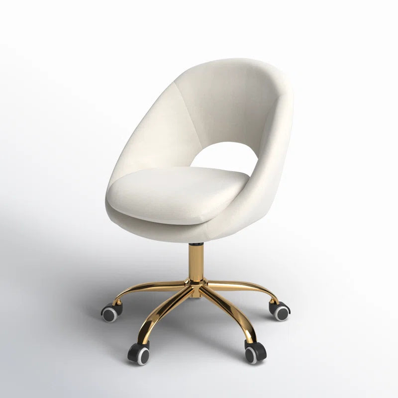 Louise Velvet Modern Task Chair with Ergonomic Design