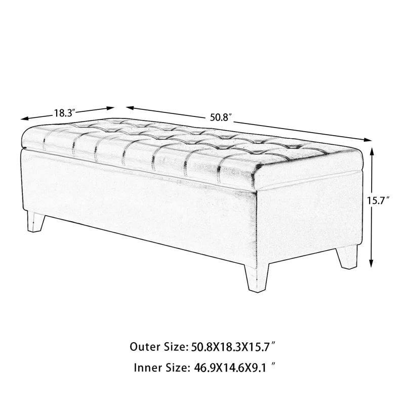 Loggins Faux Leather Upholstered Storage Bench