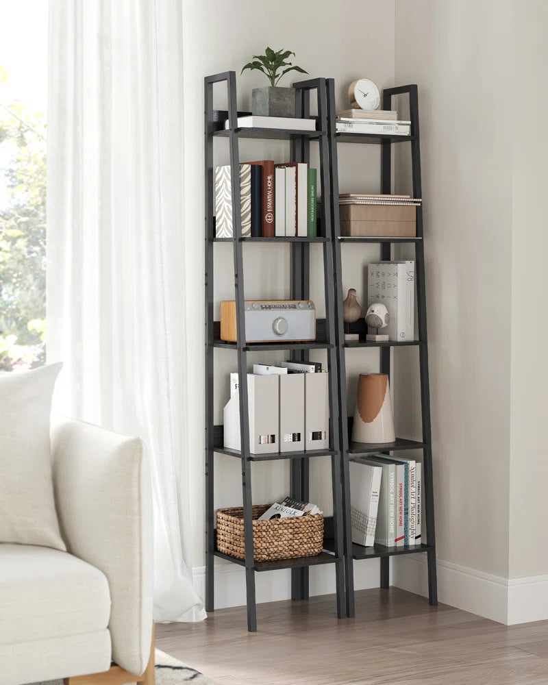 Maurus Steel Ladder Bookcase, Bookself for Home Office