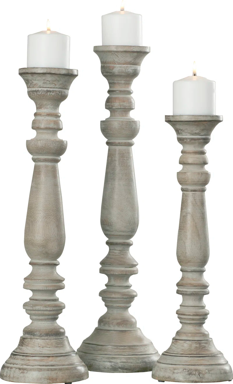 Schoenfeld Wood Tabletop Candlestick