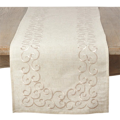 Adelline Embroidered Motif Table Runner