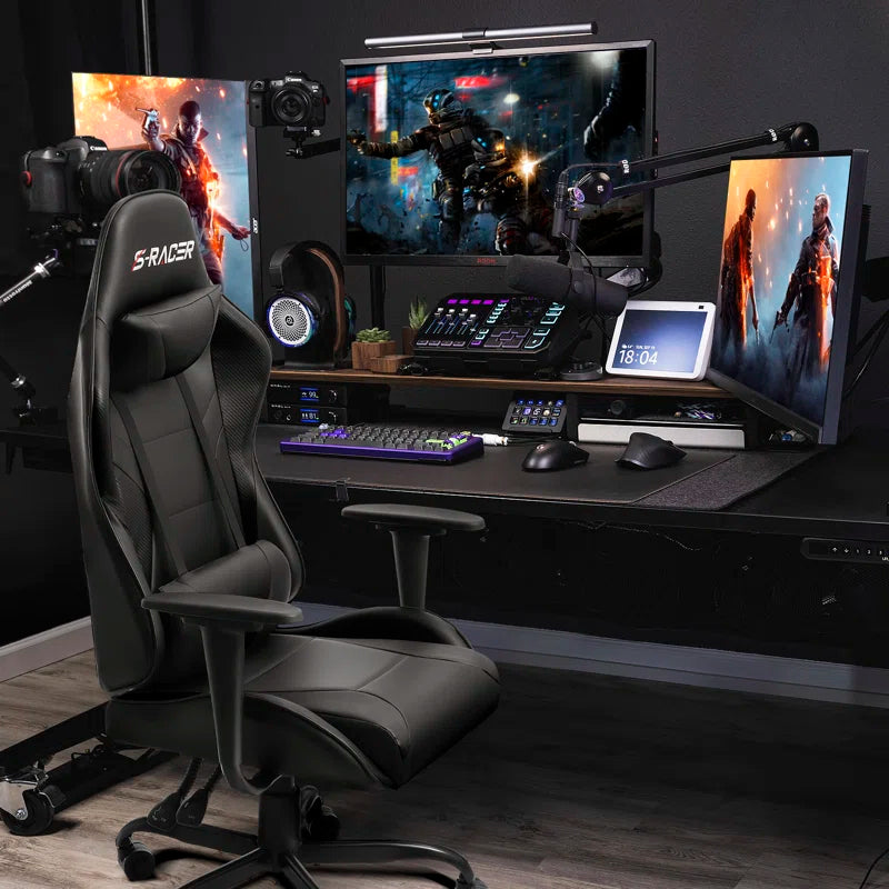 High-Back Adjustable Reclining Ergonomic Faux Leather PC & Racing Game Chair