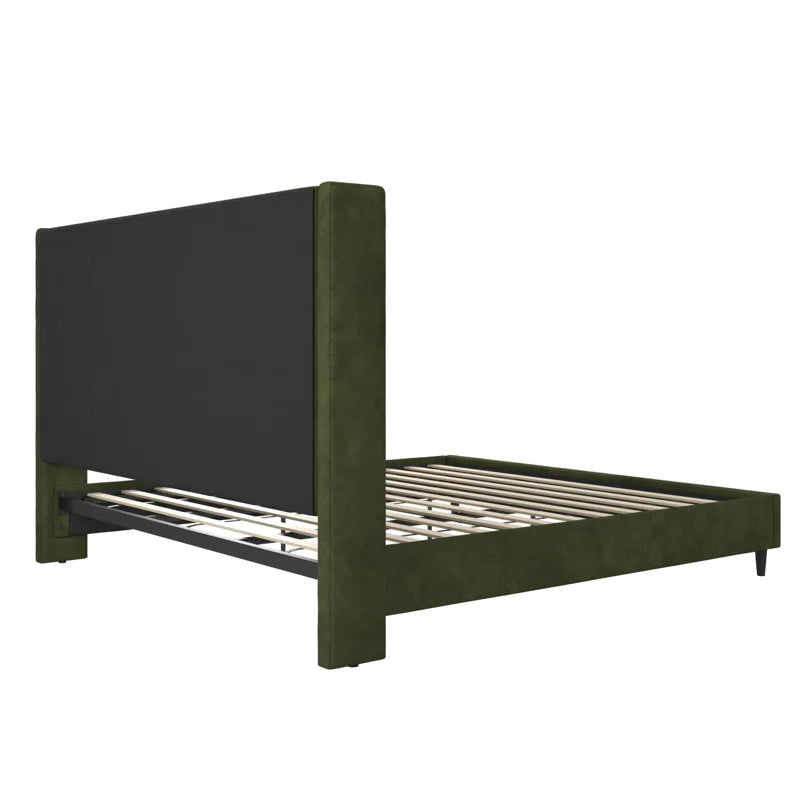 Birzer King Upholstered Wingback Bed