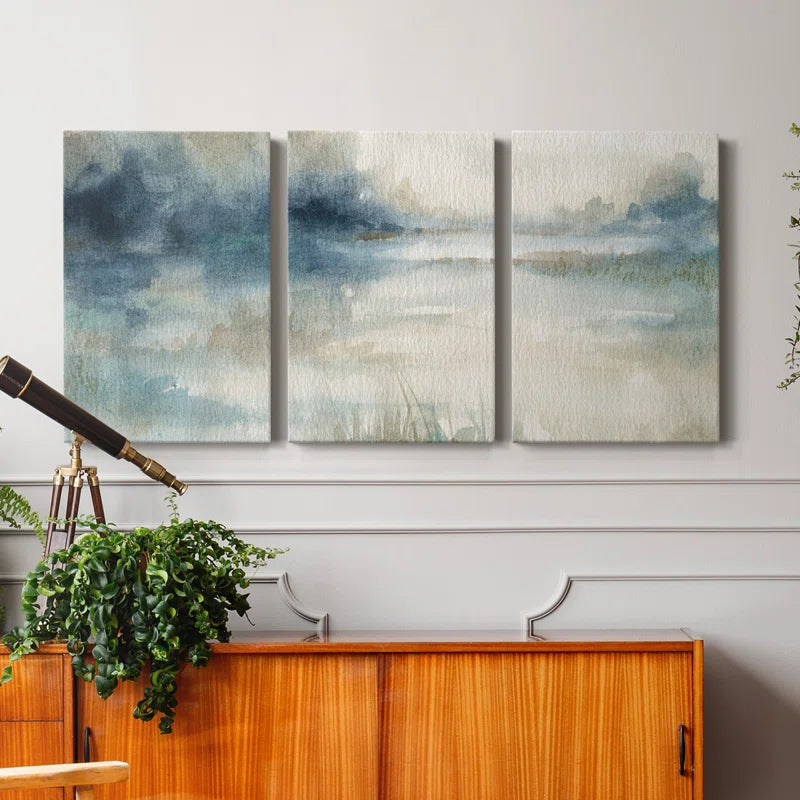 " Still Evening Waters II " 3 - Pieces Painting Print