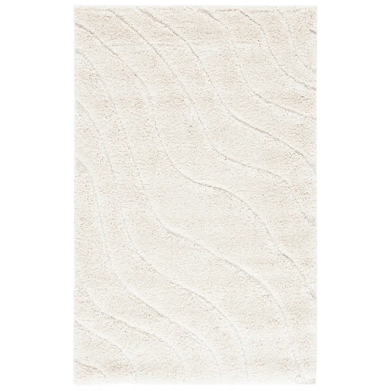 Ashal Abstract Cream Area Rug
