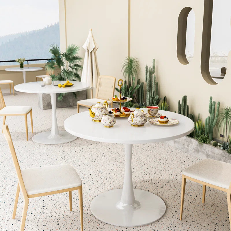 Indars round Metal Base Dining Table
