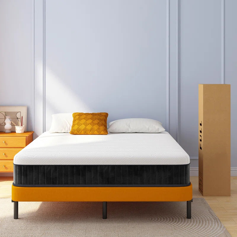 Innerspring Mattress Medium Hybrid Mattress in a Box with Certipur-Us Certified Pocket Spring, Pressure Relief, and Motion Isolation
