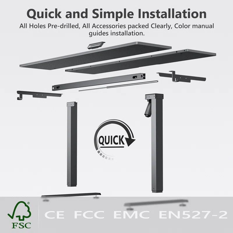 Essential Standing Desk Max – Adjustable Height Home Office Desk