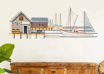 Handmade Coastal Wall Decor on Metal