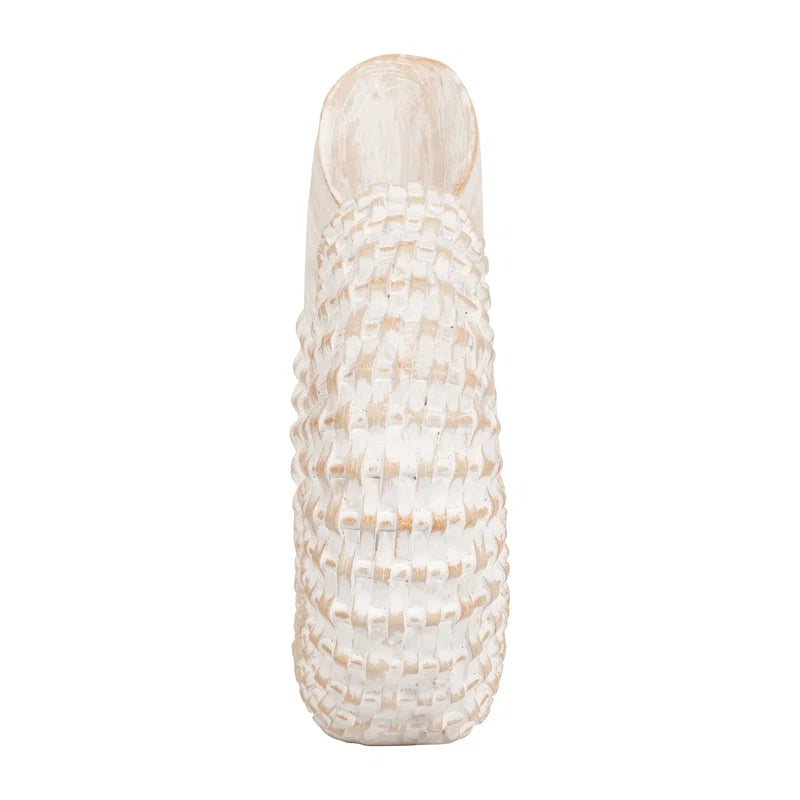 Ceramic Shell Figurine - Elegant Home Decor Accent Piece - 7" X 3" X 7"