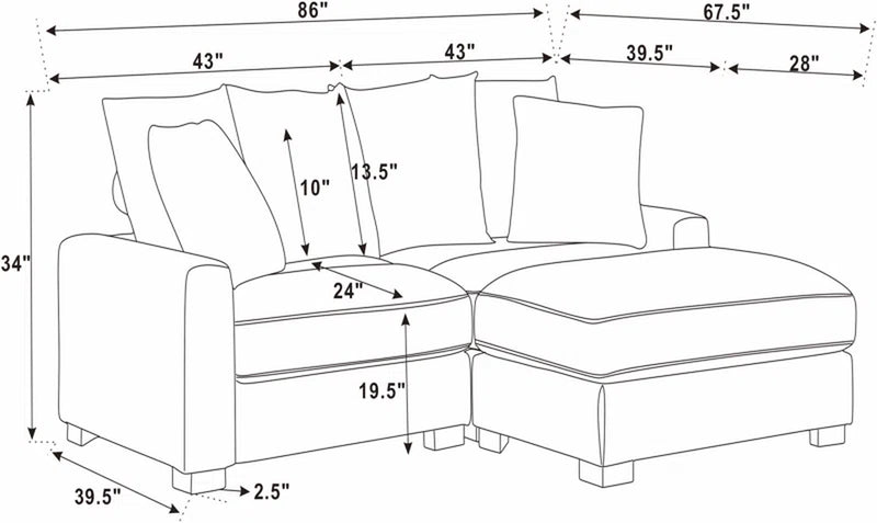 Xandar Corduroy Sofa