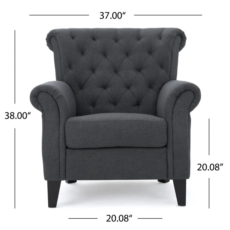 Losoto 91.44Cm Wide Tufted Armchair, Upholstered Accent Chair for Living Room, Bedroom