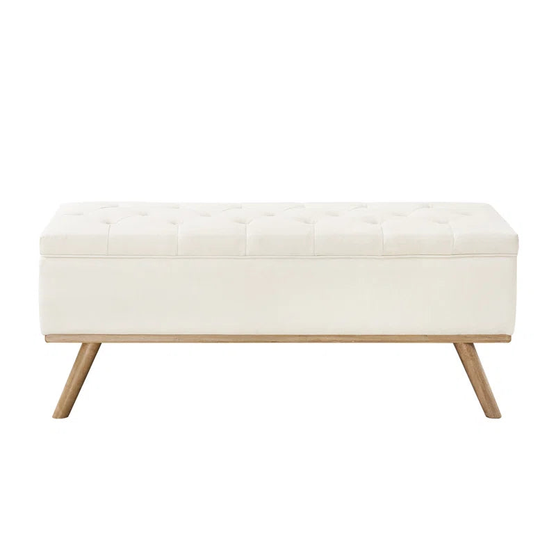 Leaysia Linen Upholstered Storage Bench