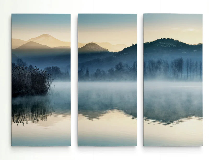 " Quiet Morning " 3 - Pieces Painting Print